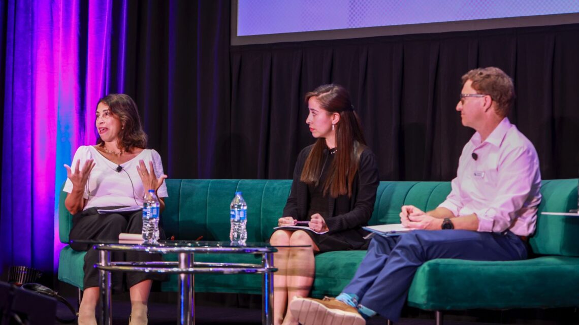 (Elena Mantagaris, Senior Advisor Canadian Initiative. Montserrat Ramírez, directora de Operaciones PET ECOCE A.C. Scott Trenor ,Technical Director Olefins Tech Committee Lead)